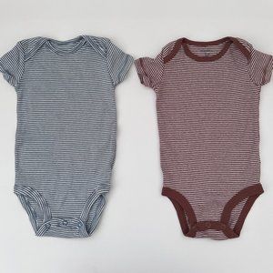 Baby 2 Pack Striped Short Sleeve Bodysuits onesie
